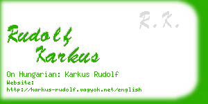 rudolf karkus business card